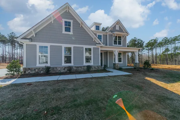 front exterior of a new home in denver nc by enchanted homes