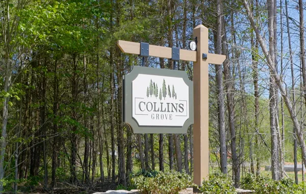community entrance of collins grove