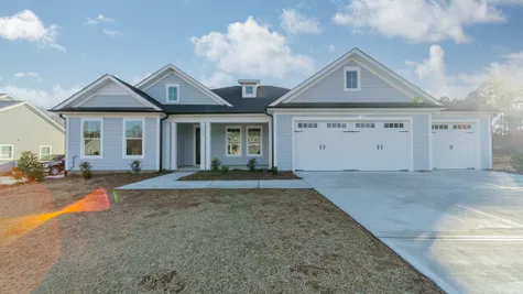 exterior view of a new home in the juniper grove community by enchanted homes