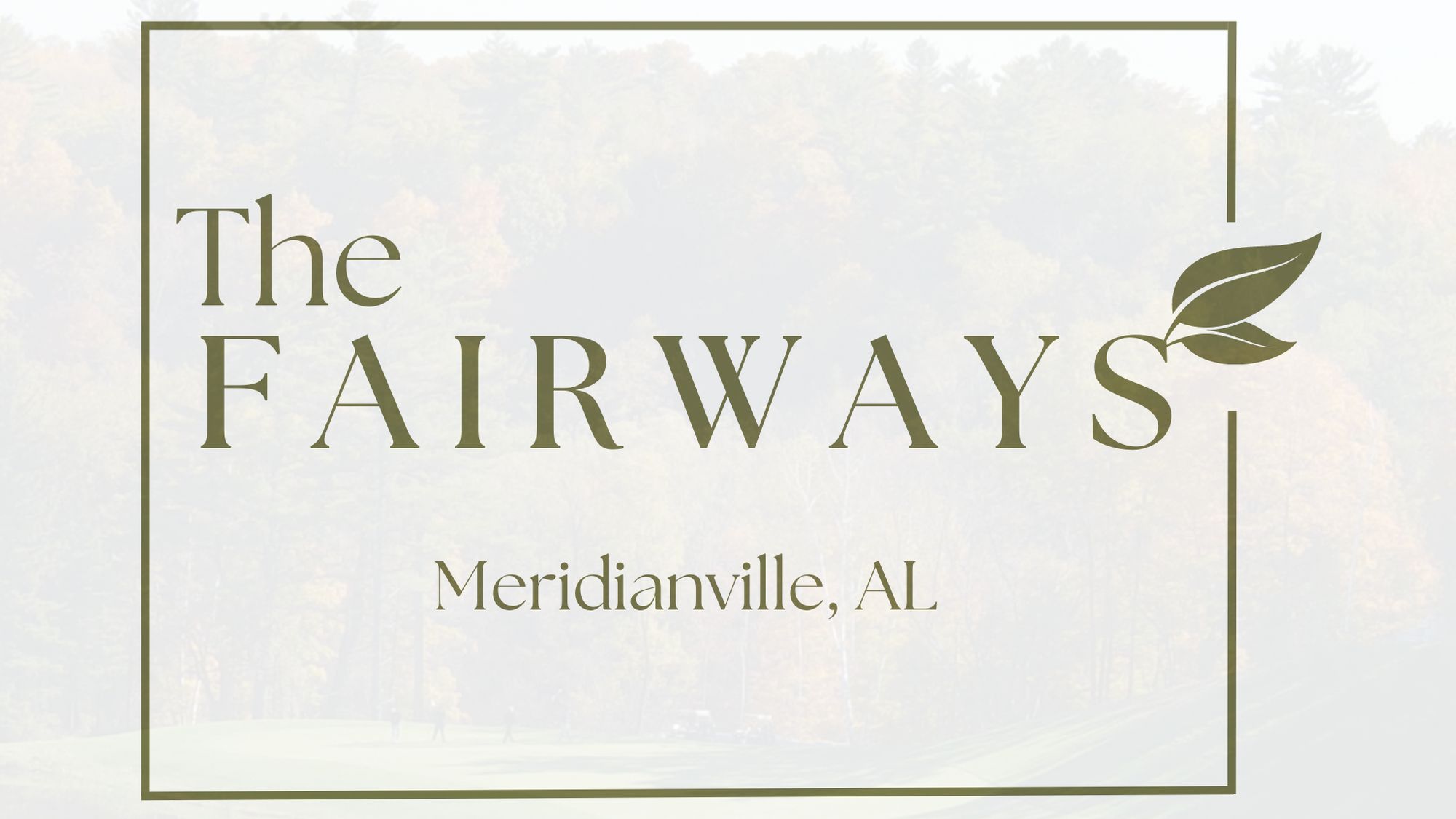 Logo for The Fairways a new construction community in Meridianville, AL