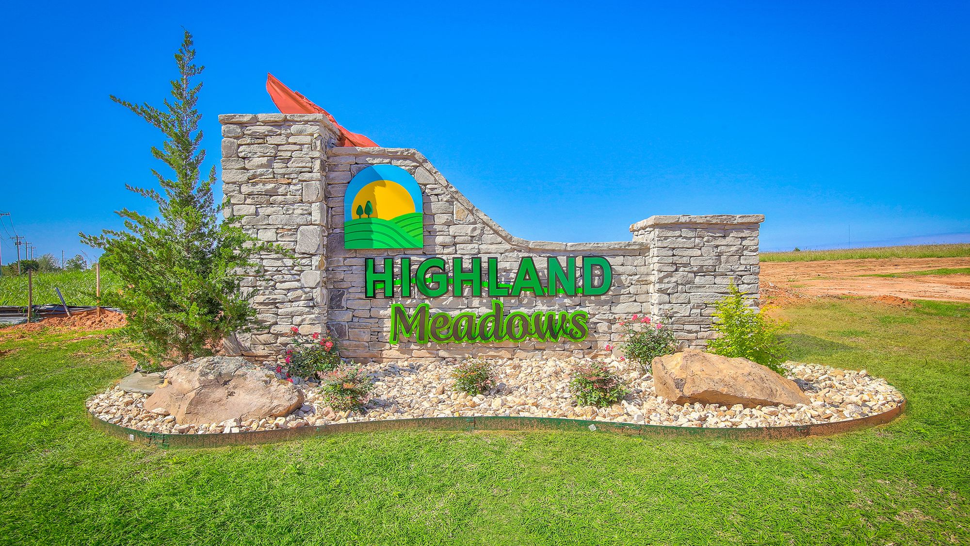 entrance to new home community in edmond, Ok by nu homes Oklahoma