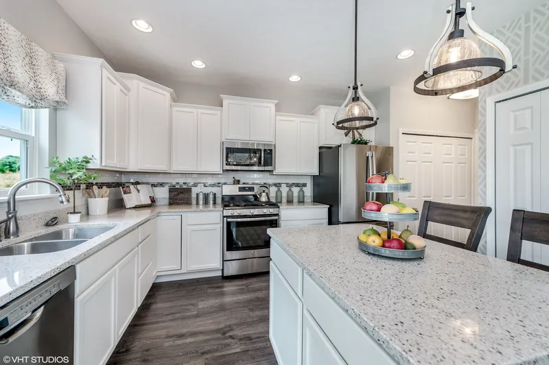 kitchen in a new model home near me by olthof homes