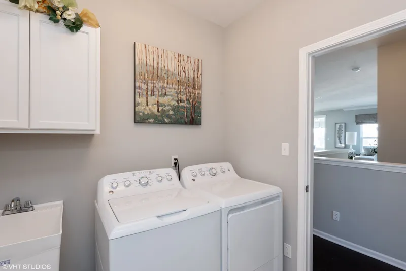 laundry room in a new home in dyer in by olthof homes