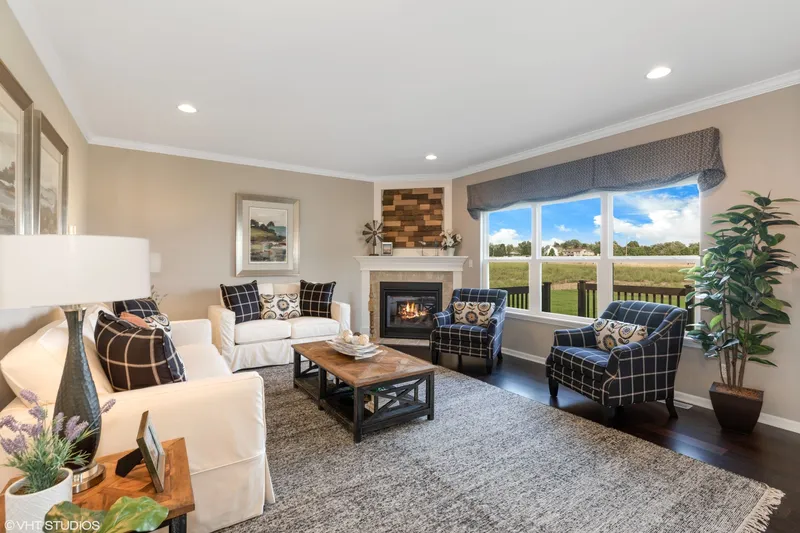 living room in a new homes in cumberland built by olthof homes