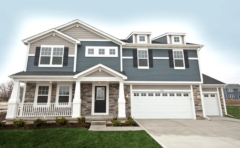two story home in a new home community, mill creek,  by olthof homes
