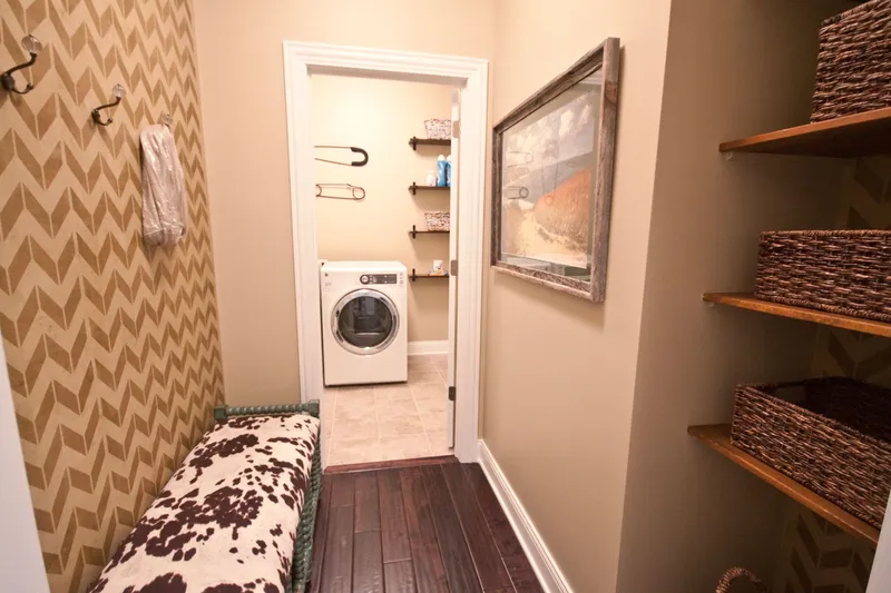 laundry room in a new home in schereville in by olthof homes