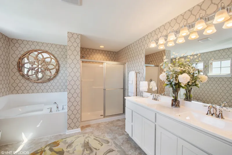 master bathroom in huntertown indiana by olthof homes