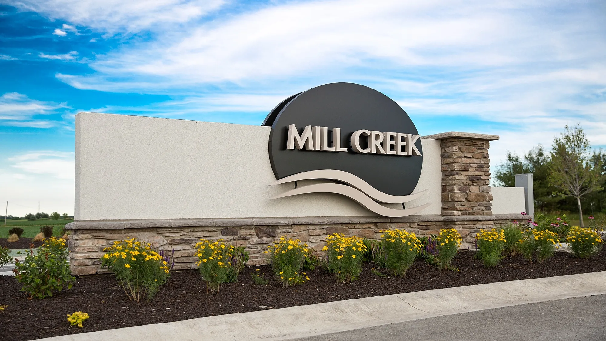 Mill Creek Entrance Marker