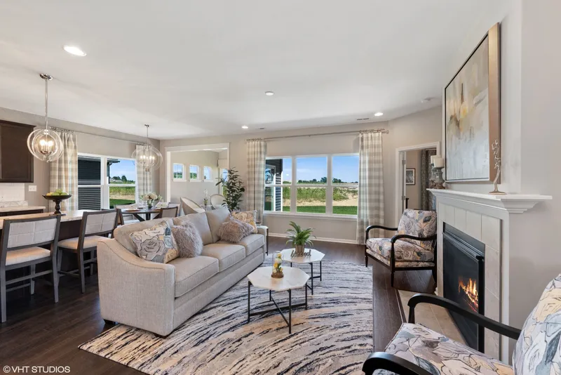 living room in canyon creek community built by olthof homes