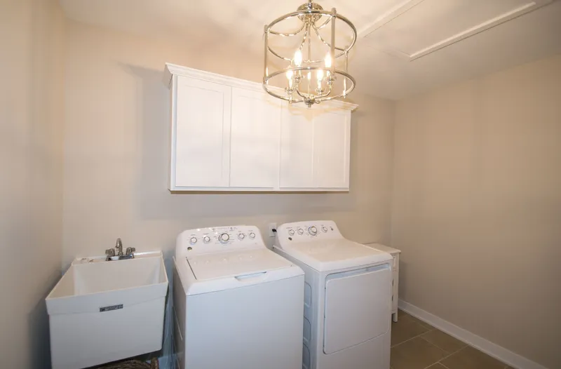 laundry room in a new home in huntertown in built by olthof homes