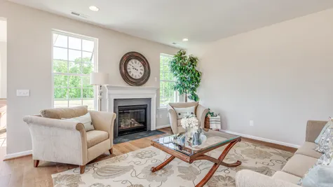 The Lilac - Family Room with Optional Gas Fireplace