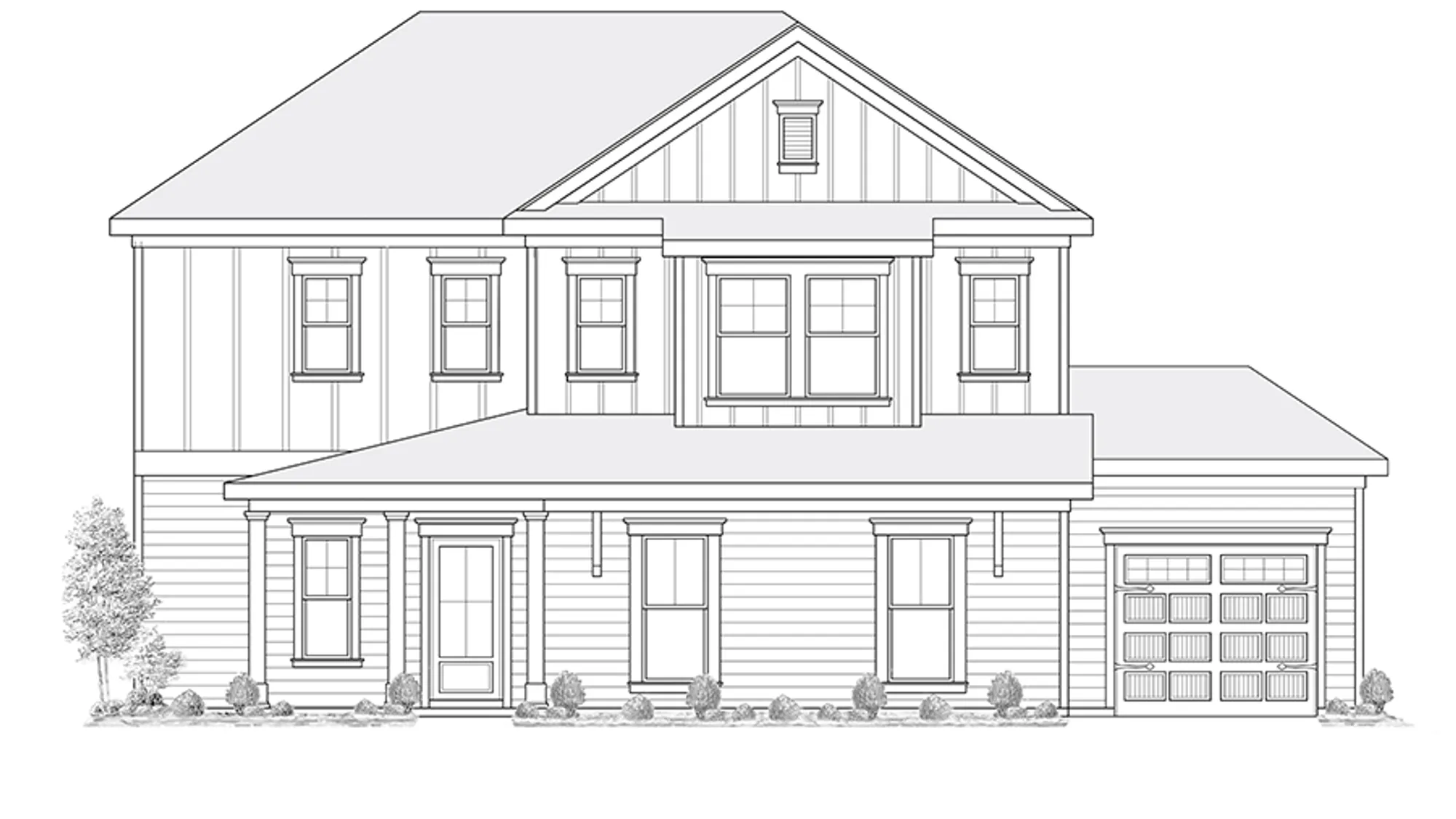 Grant two-story home front elevation