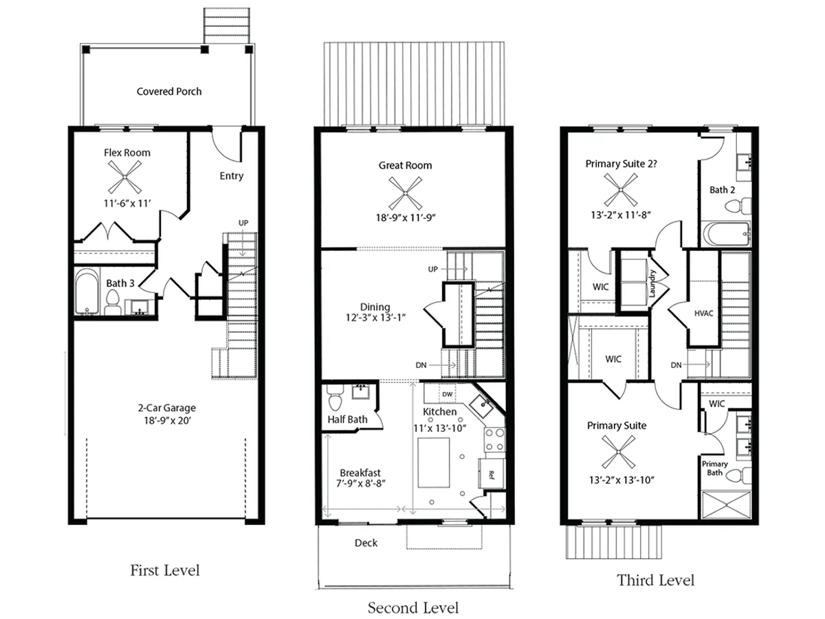 Highland Alt Floorplans, Homesites 241, 242