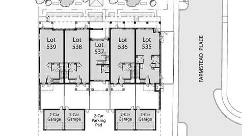 Lots 535-539 Live-Work Townhomes Site Map at Harvest Point