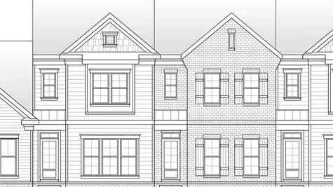 Seabrook A Townhome front elevation 2 levels