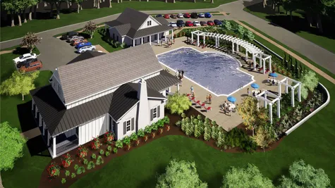 Community Pool & Clubhouse at Town Madison rendering