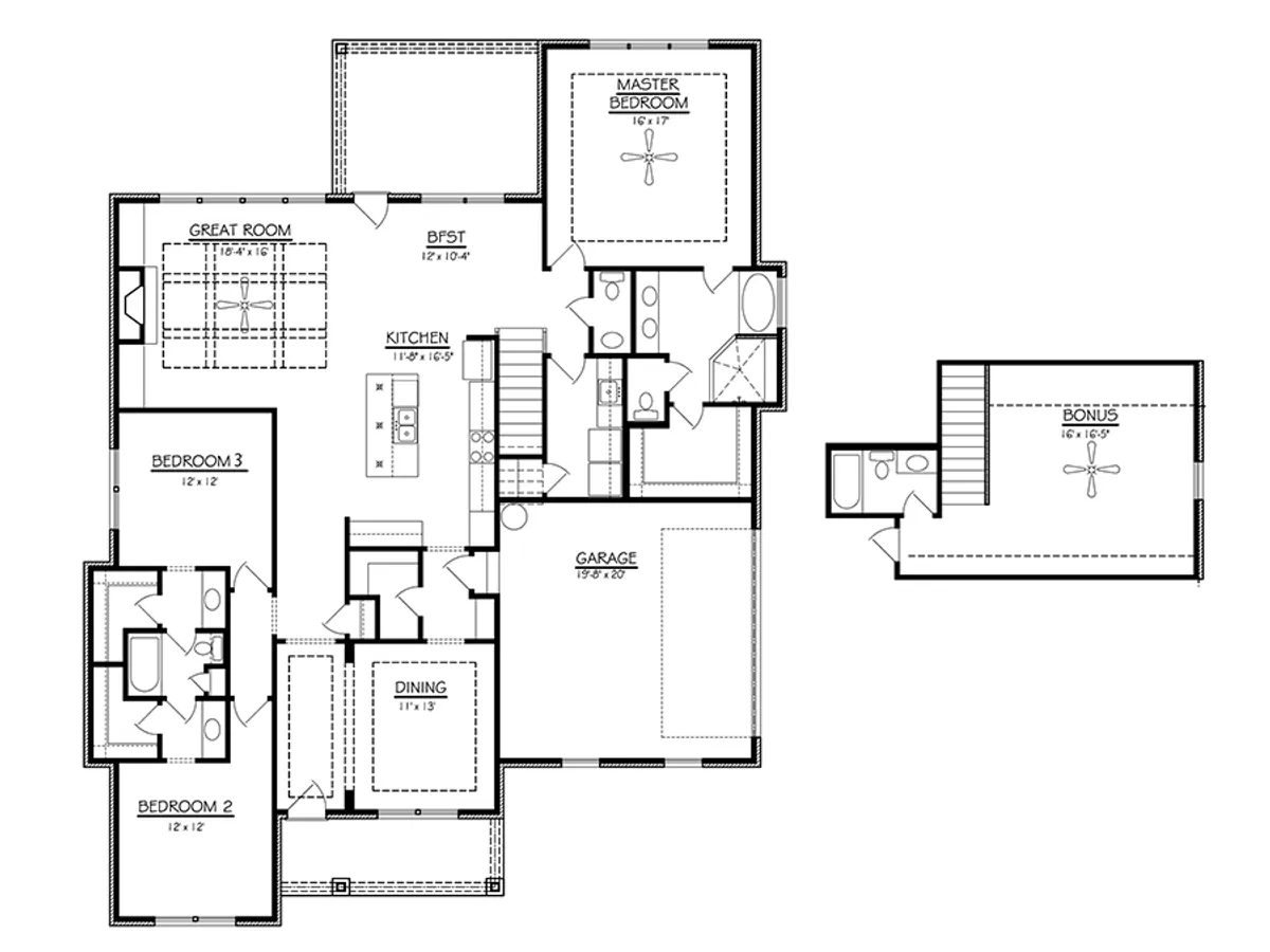 Collinsville IV.A2, two level floorplans