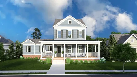 Preston Two-Story Home, Front Elevation Rendering