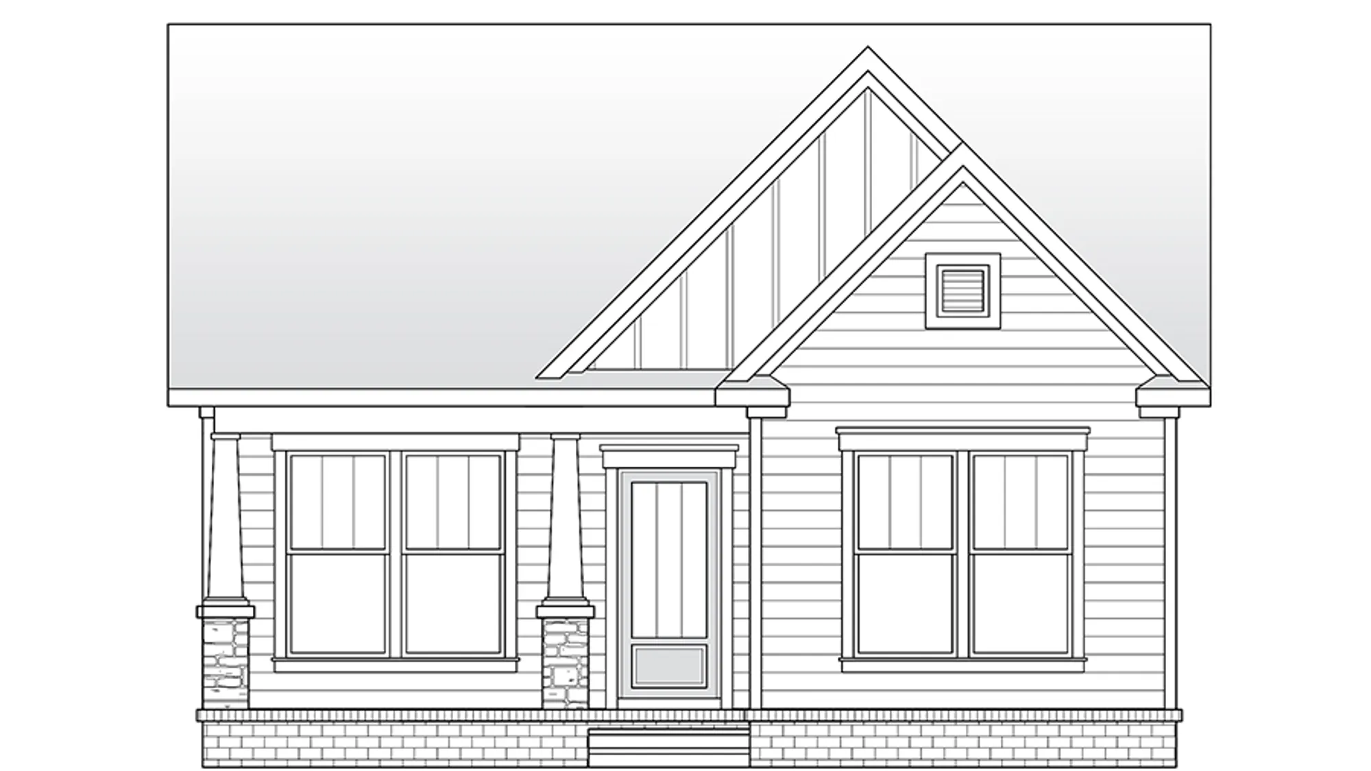 Florence II BG Elevation A front view siding