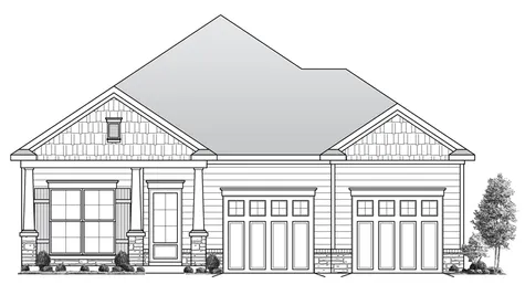 Courtland one level home elevation C