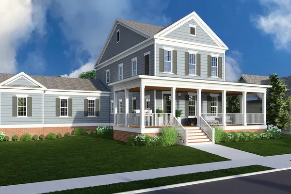 Preston Two-Story Home, Front Elevation Rendering