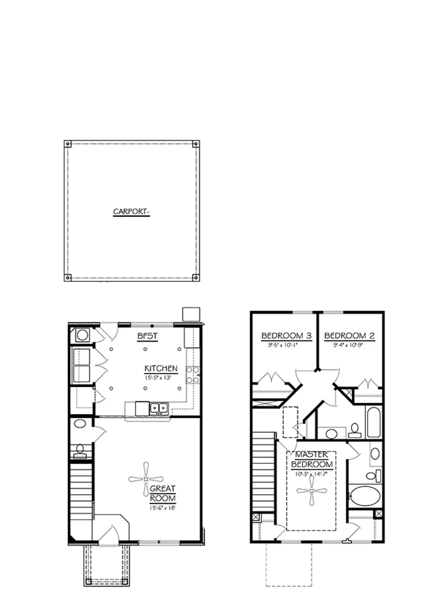Fulton Townhome floor plans