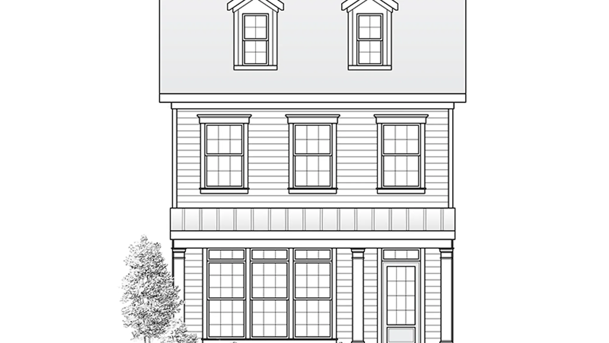 Grayson two story home front elevation