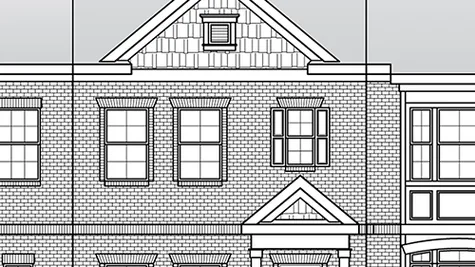 Emory II townhomes exterior elevation