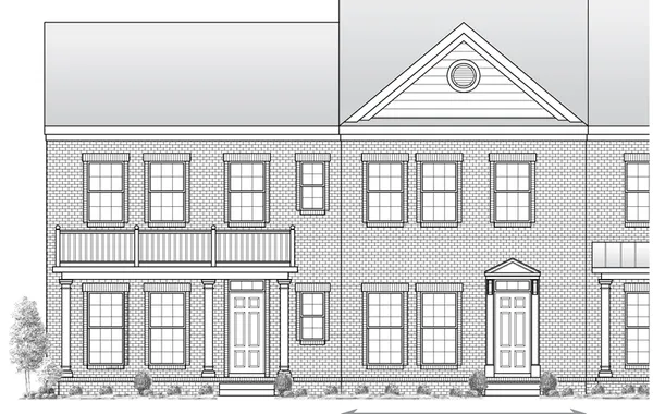 Fulton Townhome at Shirebrook exterior elevation