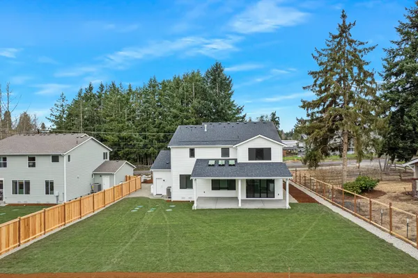 Level, landscaped and fenced backyard