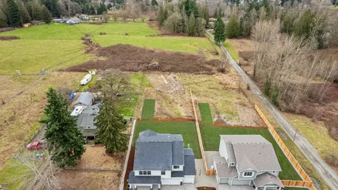 aerial shot of the half+ acre lot for lot 3