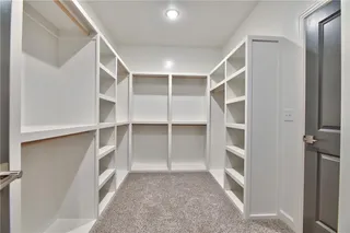 Master Closet.  Picture is of Actual Home.