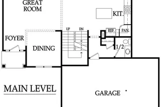 The Madison, 2 Story - Main Level Floor Plan