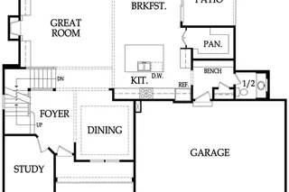 The Irving 2 Story Main Level Floor Plan