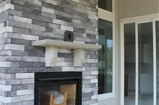 See-through Fireplace to Covered Patio.