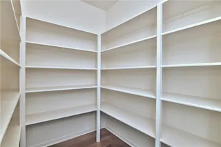 Lot of shelves in the walk-in pantry 