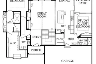 Main Level Floorplan. Design selections may differ. Contact Community Manager for details.