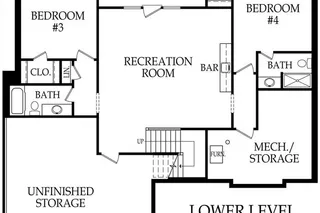 The Campbell Reverse Lower Level Floor Plan.