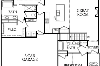 The Colton Reverse - Main Level Floor Plan