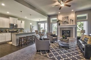 Great Room & Kitchen. Fremont II - RanchPicture is of Previous Model, Not Actual Home.