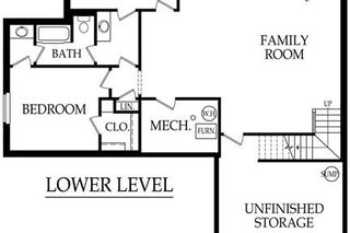 The Olivia Reverse Lower Level Floor Plan.