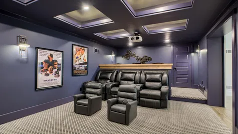 Finished basement - theater