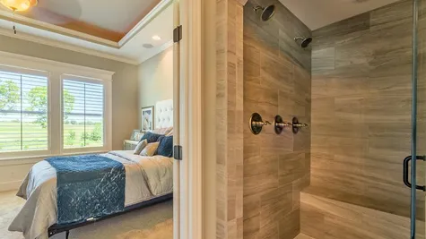 Master Bedroom And View Of Walk In Shower