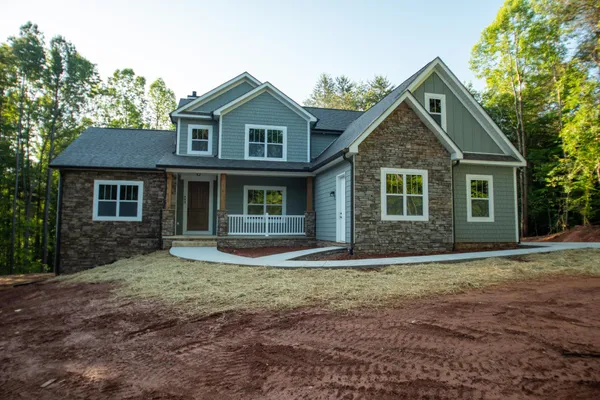 exterior view of a new home by custom home builders in north carolina
