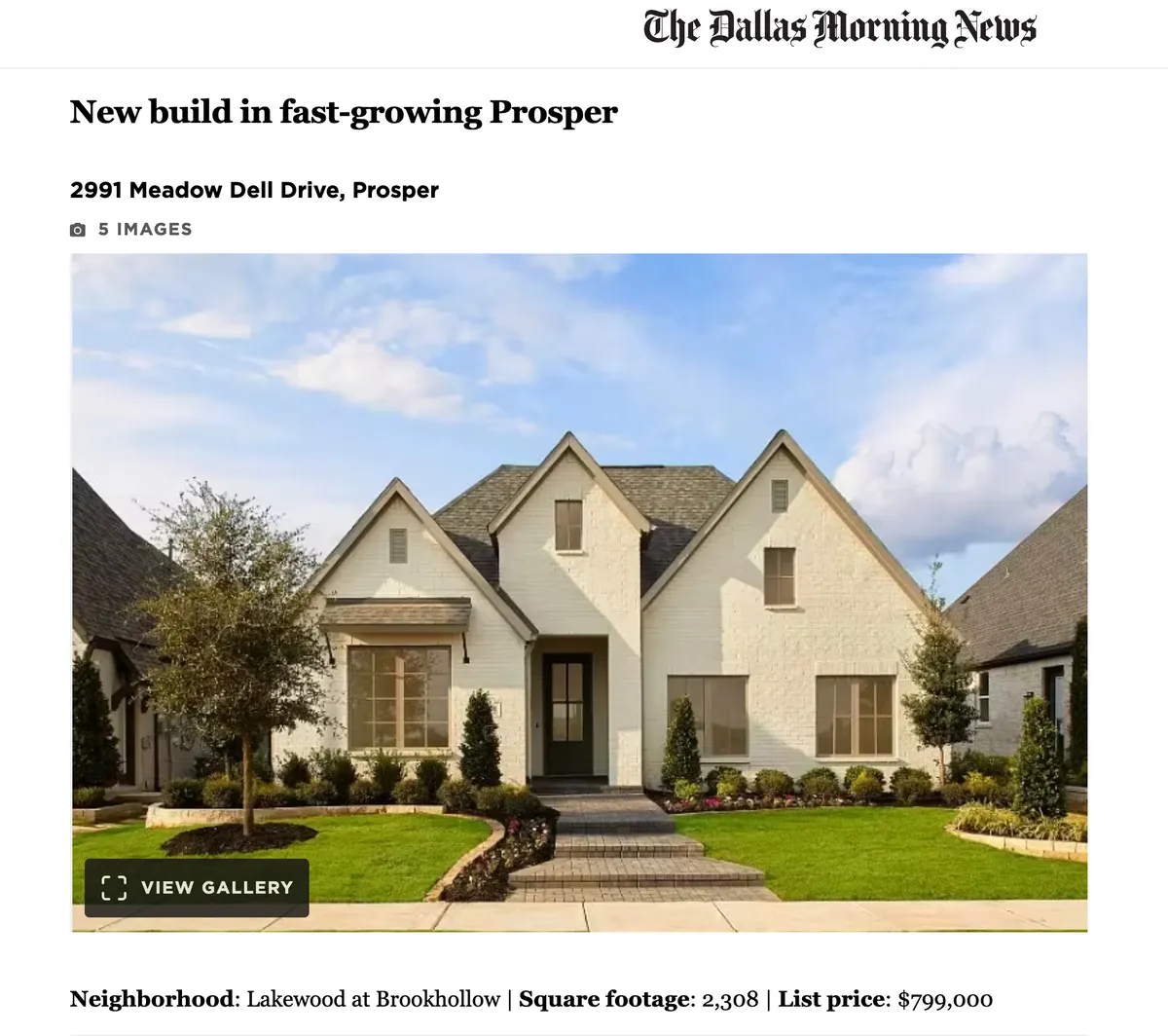 In the News! Dallas Morning News Mention