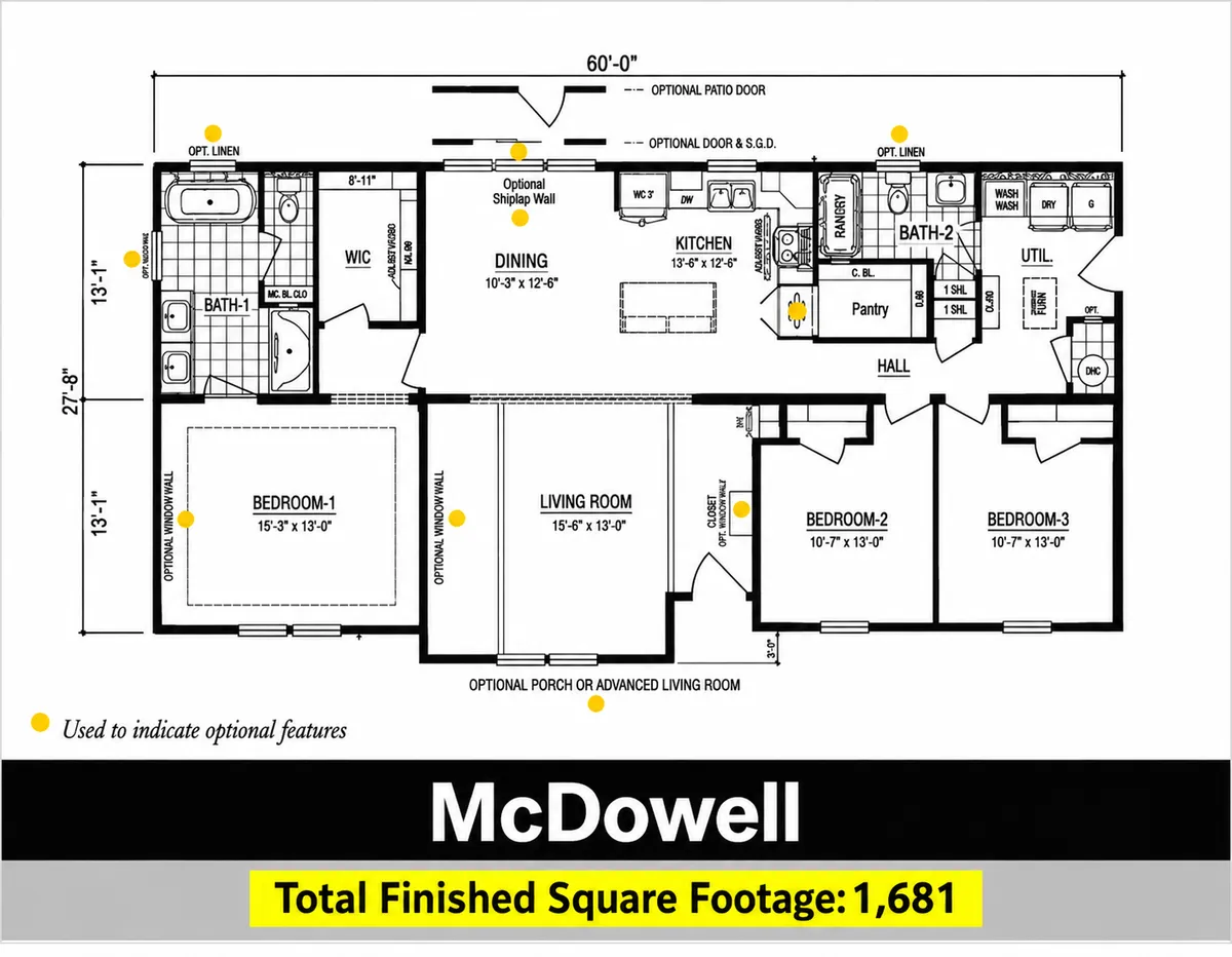 1681 Heated Square Feet