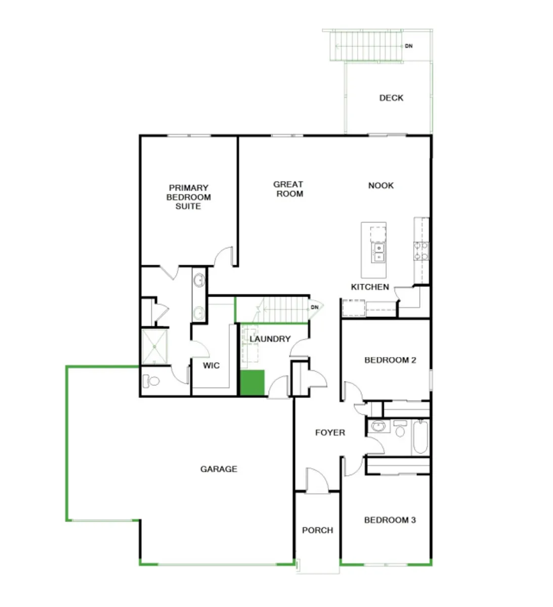 First Floor of the Eisenhower by Silverthorne Homes, Willow Ridge