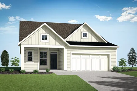 The Exterior Elevation for The Farmhouse Single-Family Home