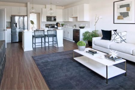 Family Room & Kitchen in Rosewell Model Home