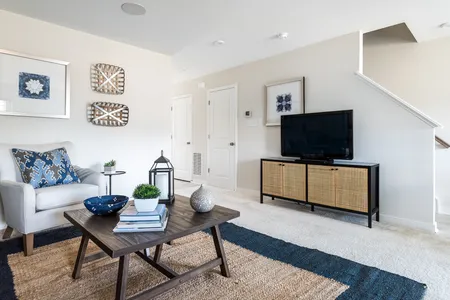 Living room area at The Village at Millers Lane: Raleigh